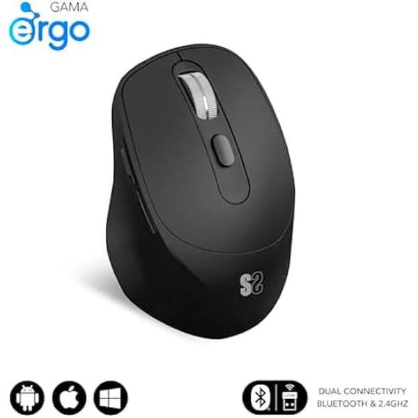 SUBBLIM Comfort Ergo Dual Mouse Batteri Svart
