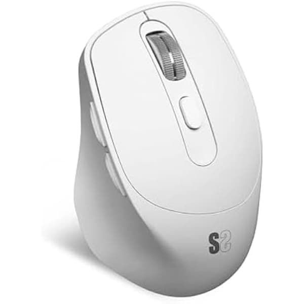 Datormus - SUBBLIM - Comfort Ergo Dual - Tumstöd - Tyst klick - Uppladdningsbart batteri Svart
