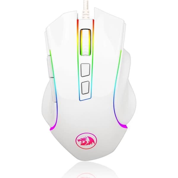 Souris Reddragon M607W Griffin Vit RVB Spelmus Vit
