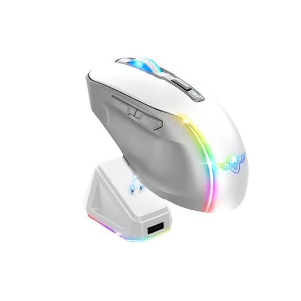 Trådlös Gaming-mus - ELITE-M50 - Vit - 8000 DPI - RGB-belysning - 6 programmerbara knappar Vit