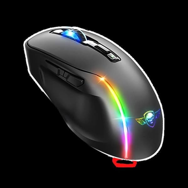 Trådlös mus med laddningsdocka - Svart - Gaming - ELITE-M50 - LED - Anpassningsbar - Programmerbara knappar