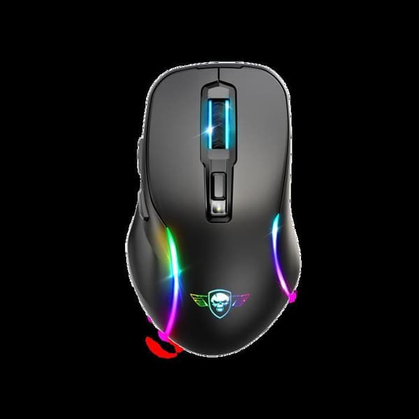 Trådlös mus med laddningsdocka - Svart - Gaming - ELITE-M50 - LED - Anpassningsbar - Programmerbara knappar