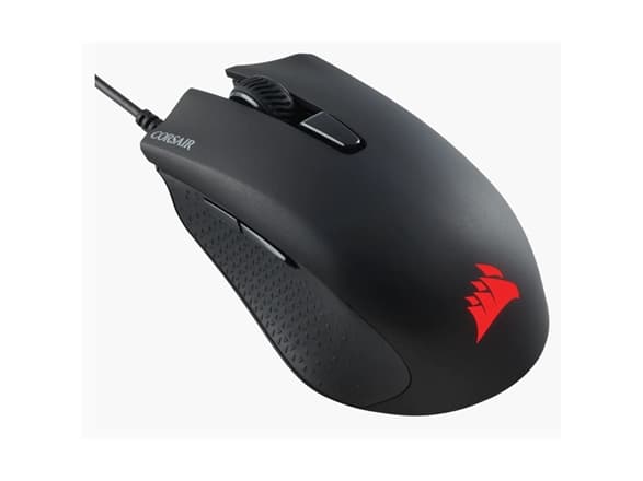 Corsair Harpoon RGB Pro, högerhand, Optisk, USB Type-A, 12000 DPI, Svart