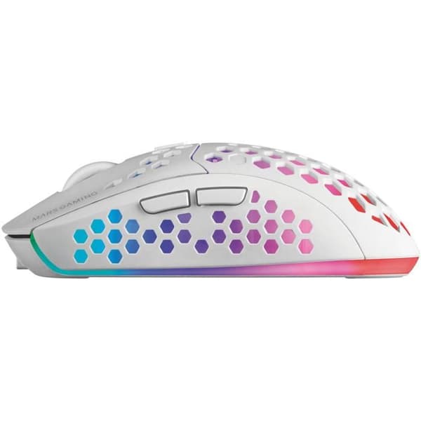 MARSGAMING Mars Gaming, trådlös spelmus, RGB Flow, Ultralätt 79g, 3200DPI, Vit - MMW3W Vit