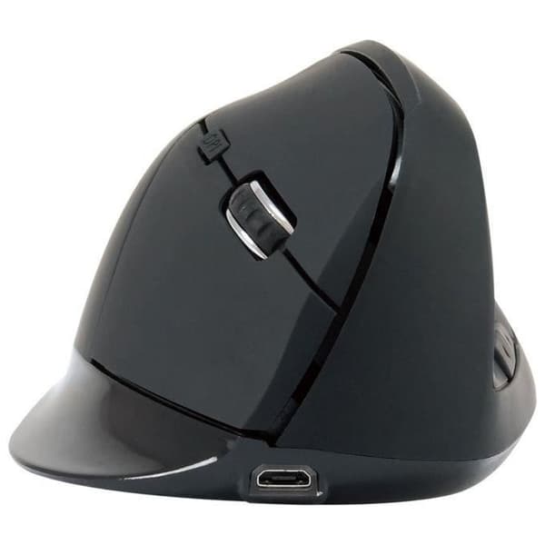Ergonomisk mus - Conceptronic - LORCAN03B - Bluetooth 5.2/3.0 - 6 knappar - Laddningsbar Svart
