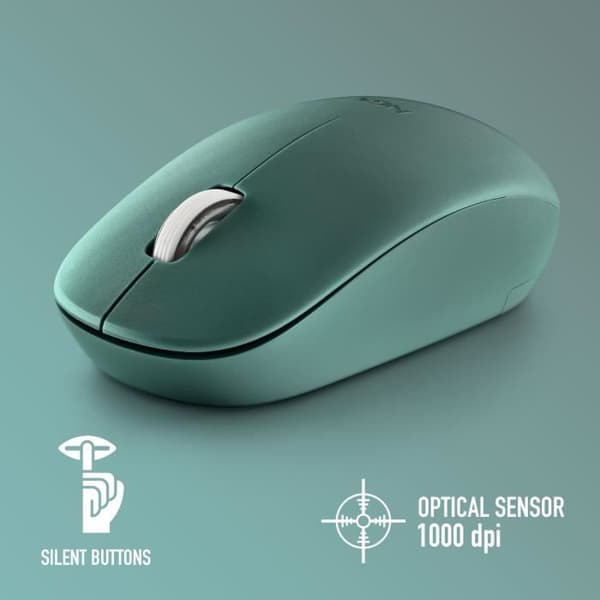 Trådlös optisk mus - NGS - FOG PRO GREEN - 1000 DPI - Tysta knappar - Grön färg
