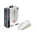 Miniatyrbild 5 av 5: Trådbunden spelmus - MSI - CLUTCH GM11 WHITE - PMW-3325 5000 DPI optisk sensor - RGB-belysning