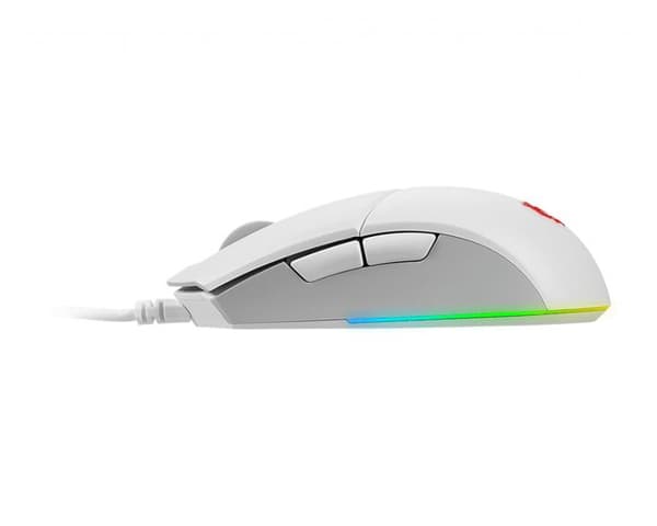 Trådbunden spelmus - MSI - CLUTCH GM11 WHITE - PMW-3325 5000 DPI optisk sensor - RGB-belysning