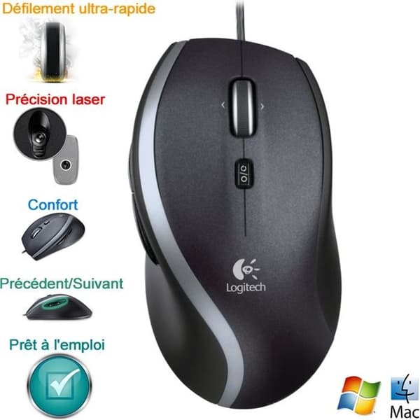 Logitech Wired Laser Mouse - M500