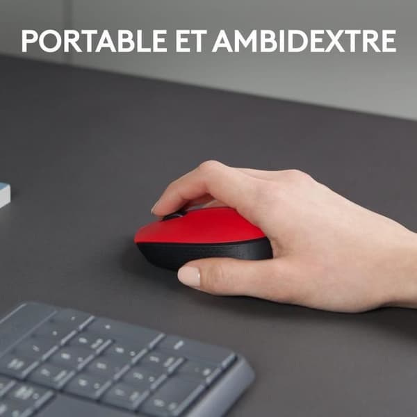 Mus - Trådlös - Logitech - M171 - Ambidextrous - Röd