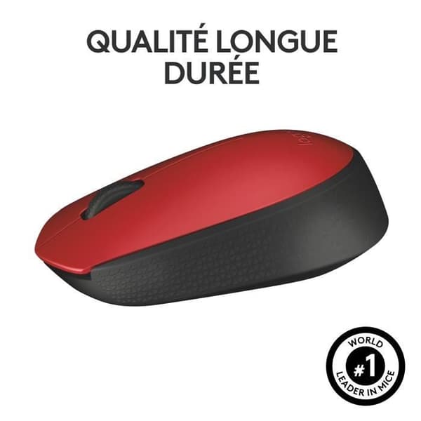 Mus - Trådlös - Logitech - M171 - Ambidextrous - Röd