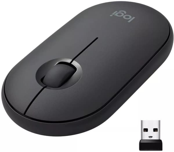Logitech Pebble M350 trådløs Bluetooth lydløs mus mus Unifying Nano Sort