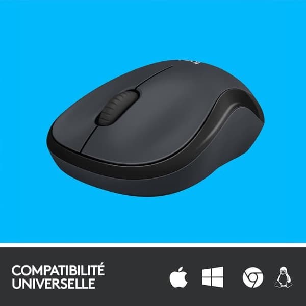 Mus - Trådlös - Logitech - M220 Tyst - Tyst - Svart