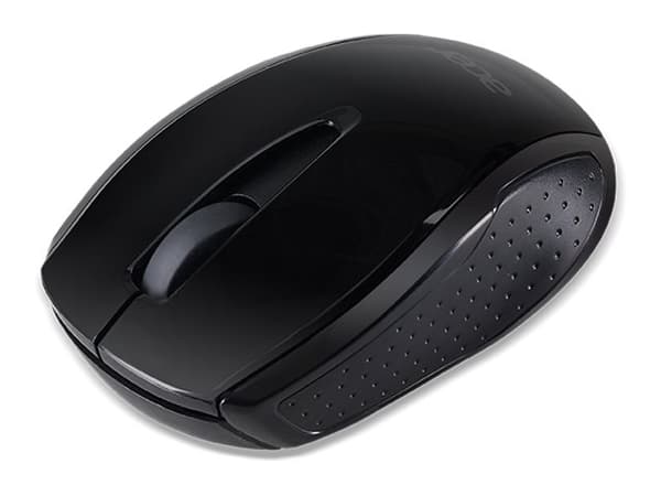 Acer AMR800 - Mus - ergonomisk - optisk - 3 knappar - trådlös - 2.4 GHz - trådlös USB-mottagare - svart - detaljhandel
