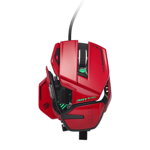 Mus Mad Catz MR06DCINRD000-0 Svart Multicolour Svartvit 20000 dpi Svart, Röd
