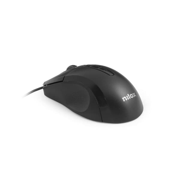 Optisk Mus Nilox MOUSB1001 1000 DPI Svart