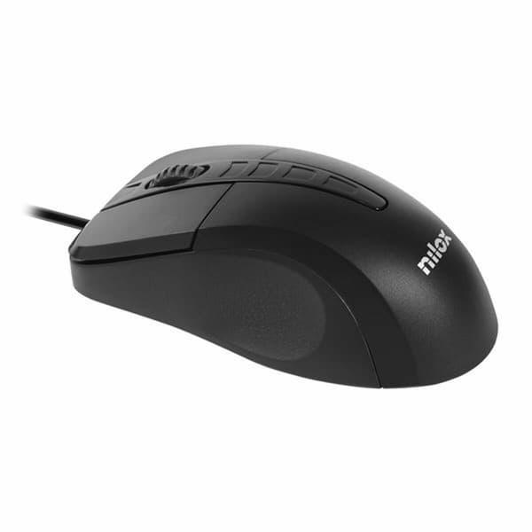 Optisk Mus Nilox MOUSB1001 1000 DPI Svart
