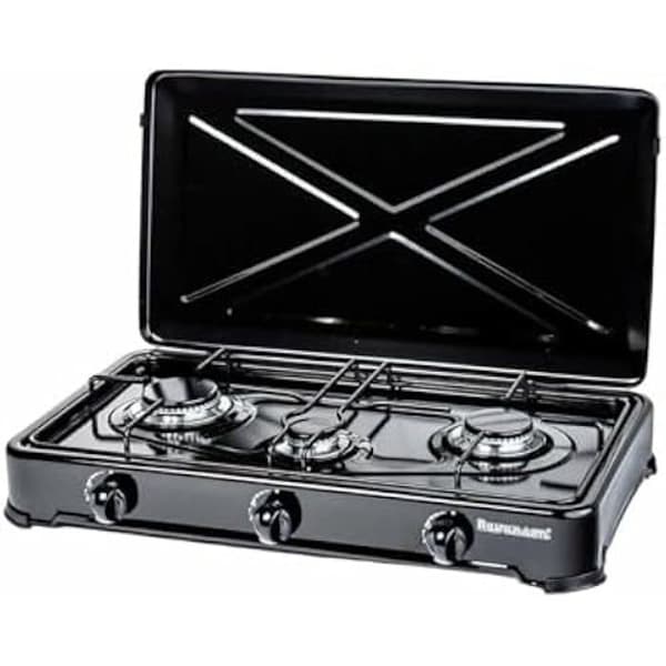 Gasräknare - RAVANSON - K-03TB - Svart, Vit - 60 cm - 3 zon(er)