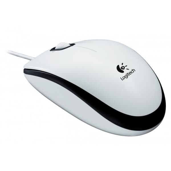 Logitech M100-mus, hvid