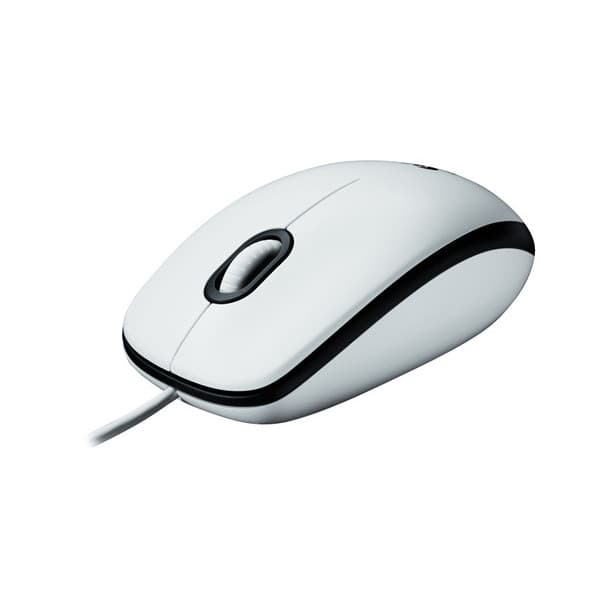 Logitech M100-mus, hvid