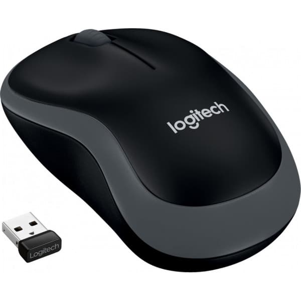 Logitech M185 -hiiri, harmaa musta, Harmaa