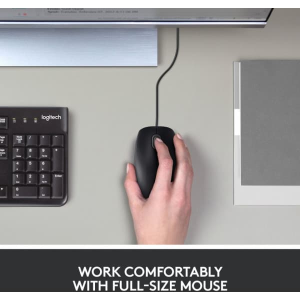 Logitech B100 -hiiri yrityskäyttöön, musta