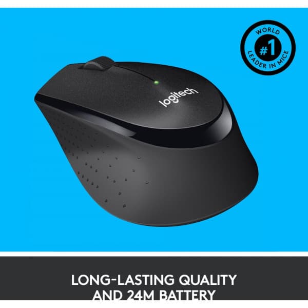 Logitech M330 Silent Plus -mus, sort