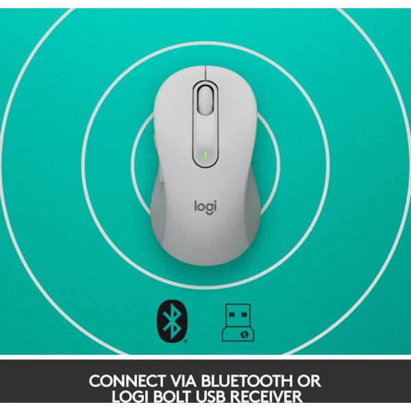 Logitech Signature M650 -trådlös mus, vit