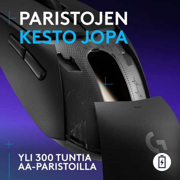 Logitech G309 LIGHTSPEED -langaton pelihiiri, musta