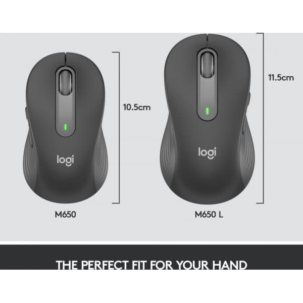 Logitech Signature M650 L -trådløs mus, sort