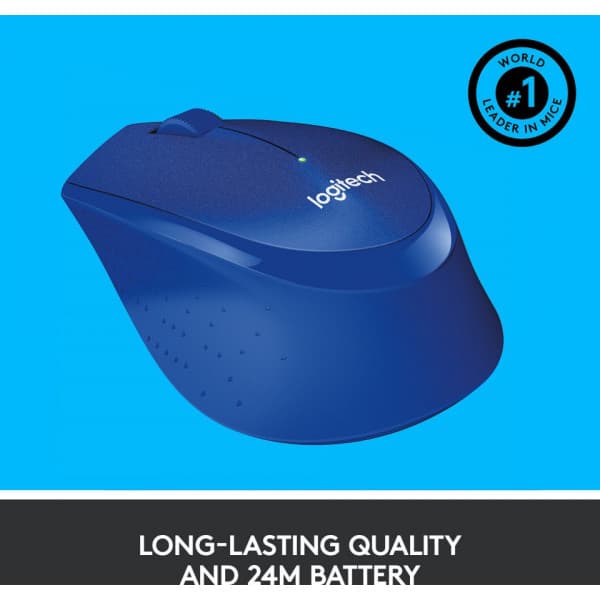 Logitech M330 Silent Plus -mus, blå