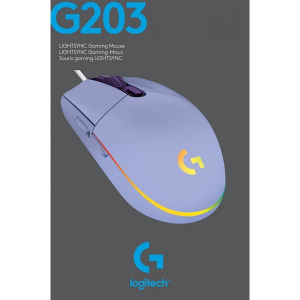 Logitech G203 Lightsync -pelihiiri, violetti