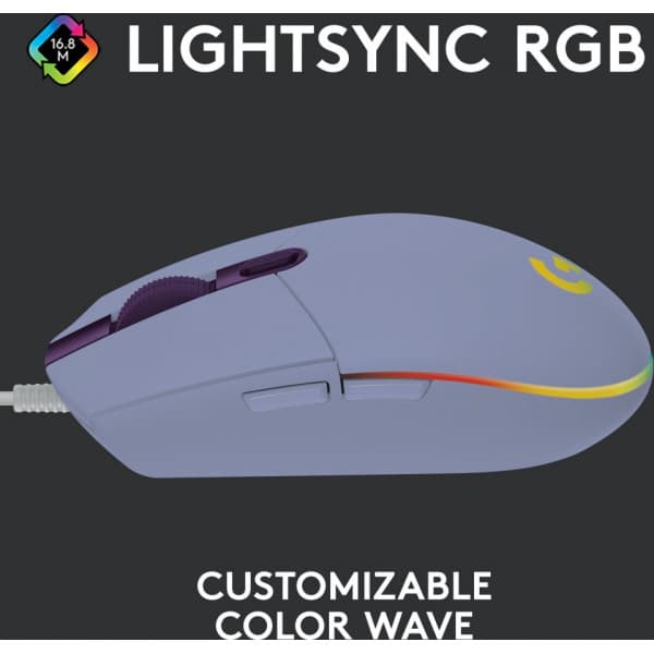 Logitech G203 Lightsync -pelihiiri, violetti