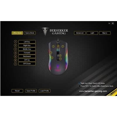 SVIPDAG-S2 Gaming Mouse 7 Buttons 6400 DPI RGB Running Light Berserker Gaming