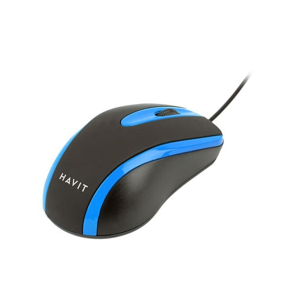 Datormus - HAVIT - MS753 - 1000 DPI - Ergonomisk - Symmetrisk - Svart/Blå