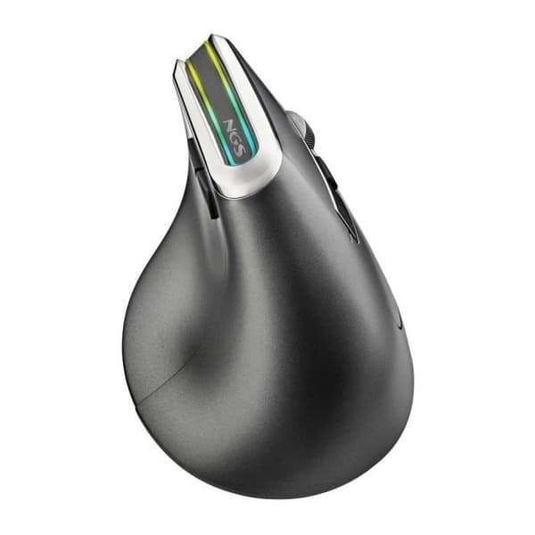 NGS EVO KARMA - Trådlös ergonomisk mus, uppladdningsbar, tysta knappar och hjul, justerbar optisk sensor 800-1200-1600-3200