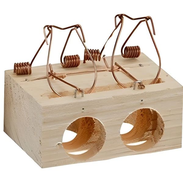 Sauvic 15235-2-håls musfälla, trä, liten