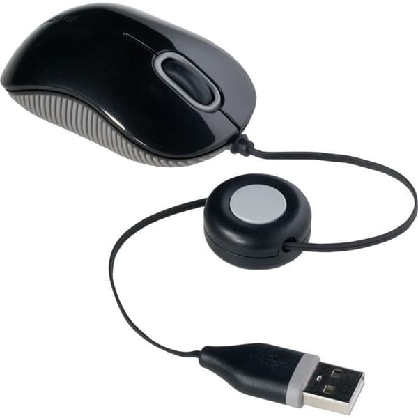 TARGUS Wired Mouse - Optisk - USB - Compact Blue Trace - Svart