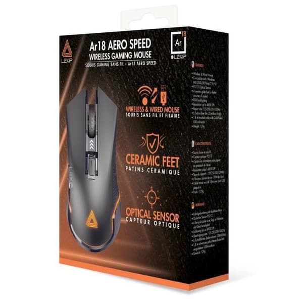 Lexip Gaming - Trådlös mus - Ar18 Aero Speed
