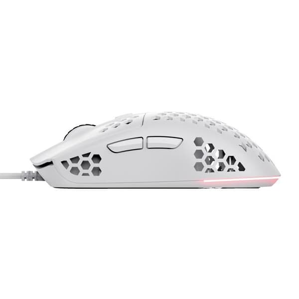 Trust GXT 928W Helox - Optisk spelsmus 6400 DPI och RGB (Vit)