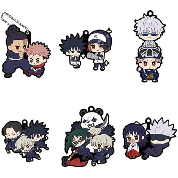 Charms i Gummi - MEGAHOUSE - Jujutsu Kaisen - Buddy Collection Vol. 3 - 6 cm - Assortiment av 6