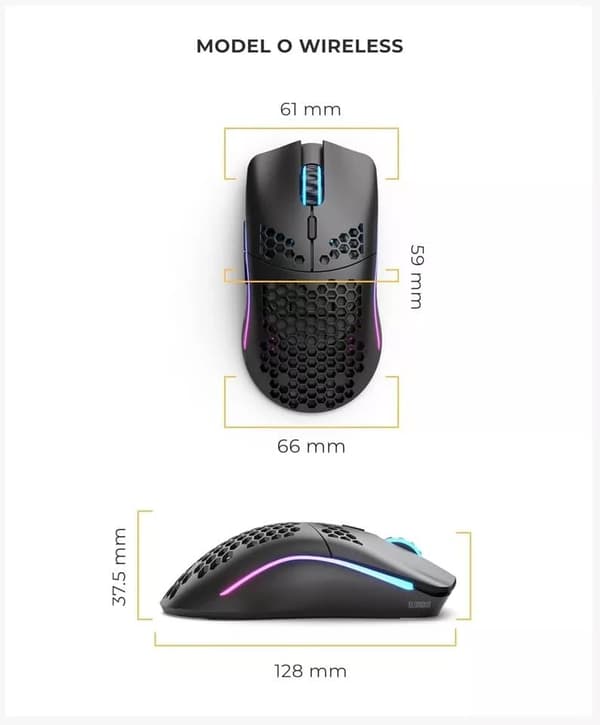 Glorious Gaming Model O Langaton pelihiiri Bluetooth Langaton Musta