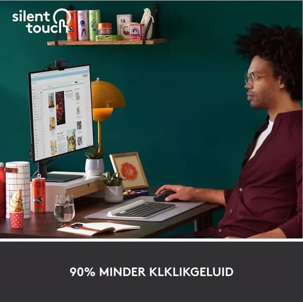 Logitech Signature M650L trådløs mus i fuld størrelse, sort