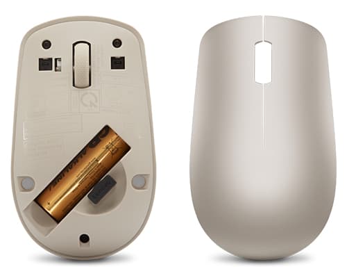 Lenovo 530, Ambidekstriøs, Optisk, RF kabel-fri, 1200 DPI, Almond, Beige