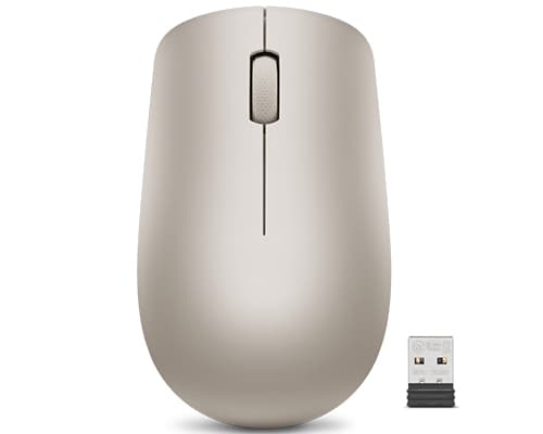 Lenovo 530, Ambidekstriøs, Optisk, RF kabel-fri, 1200 DPI, Almond, Beige Almond, Beige