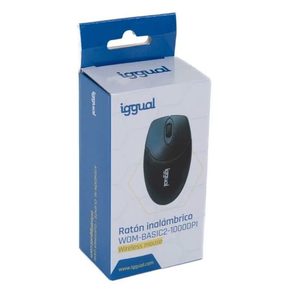 Trådlös Mus iggual WOM-BASIC Svart (1 antal)