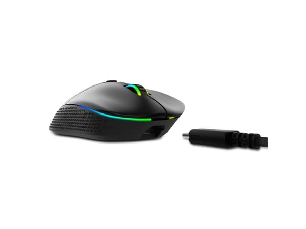 XPG ALPHA WIRELESS, högerhand, Optisk, RF Wireless + Bluetooth + USB Type-C, 16000 DPI, Svart Svart