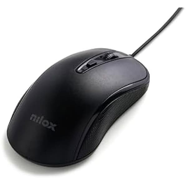 USB-mus med kabel - NILOX - Svart - Optisk teknologi