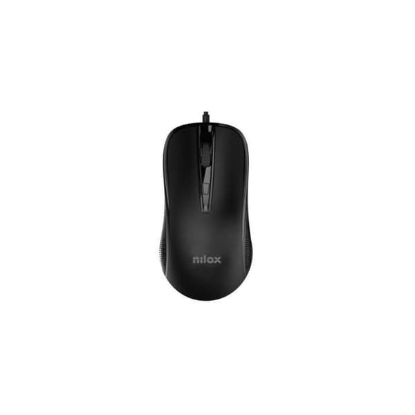 USB-mus med kabel - NILOX - Svart - Optisk teknologi Svart
