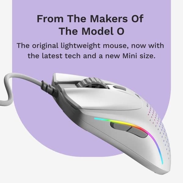 Souris Gaming - GLORIOUS - Modell O 2 Mini - Ultra lätt 49g - Sensor 26000 dpi - 6 programmerbara knappar